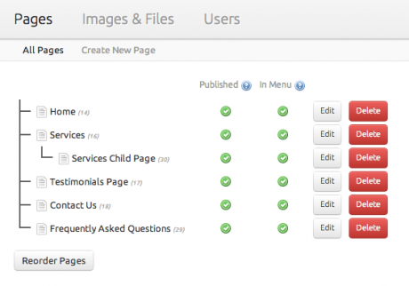Add unlimited pages and categories of pages