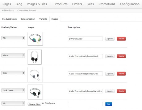 Click to open large image Edit product prices, images and variations