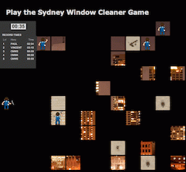 Screenshot of Sydney Window Cleaner Game