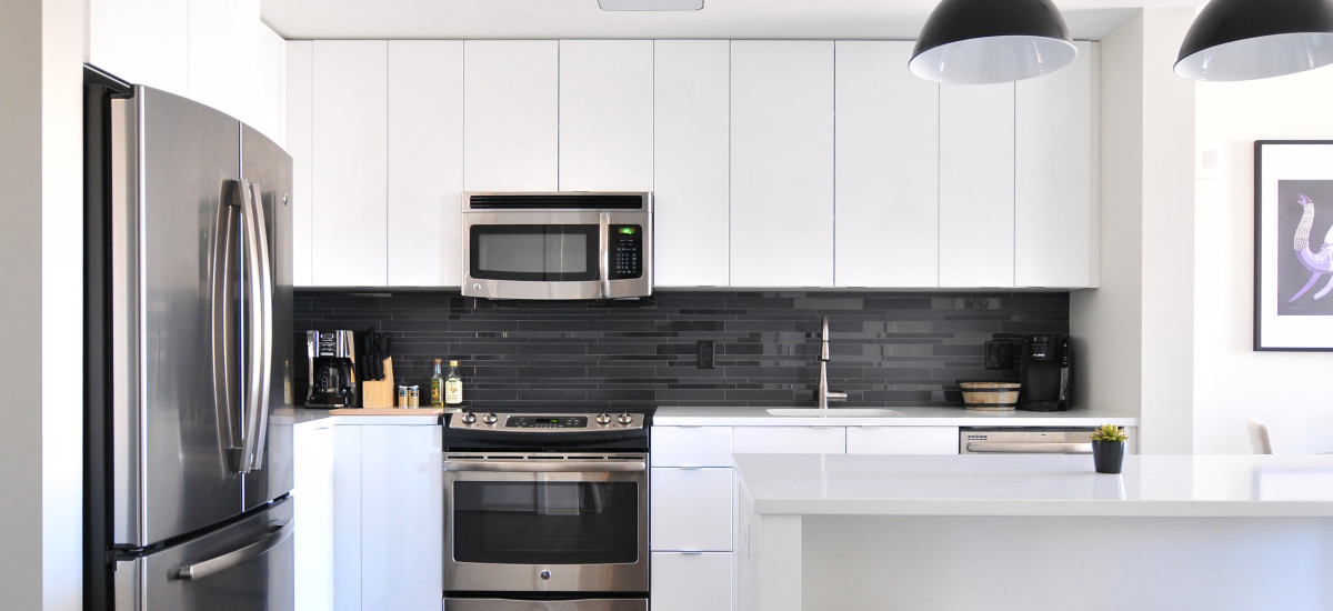 Clean white modern kitchen